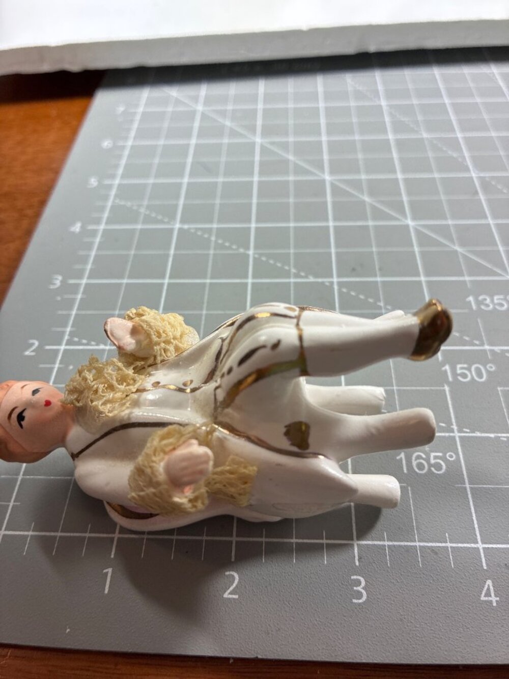 Vintage Porcelain Lace Figurine Trio Victorian Style - Picture 15 of 16